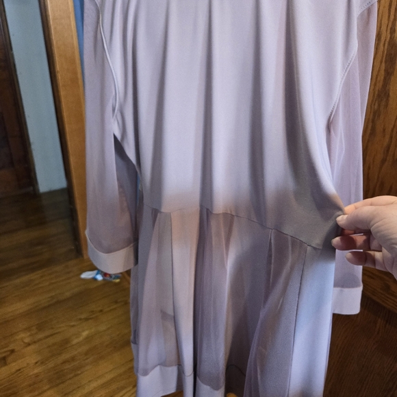 Taupe colored dress with jacket. Size 14 Tall by R& M Richards - Picture 10 of 10